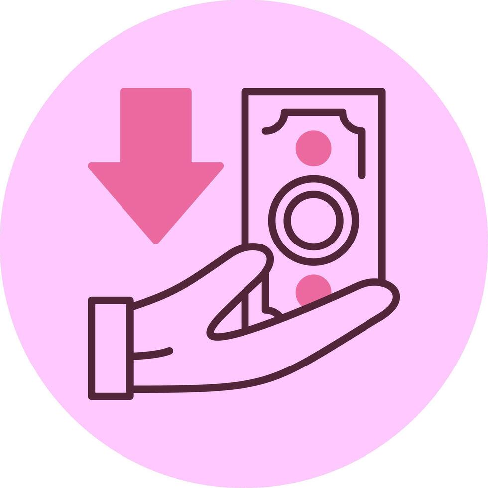 Cashback Minimsl Mix Circle Icon vector