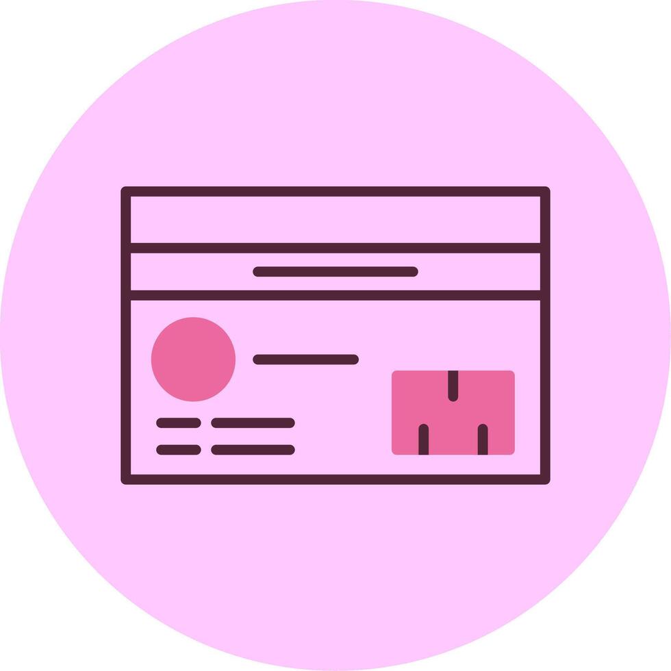 ATM card Minimal Mix Circle Icon vector