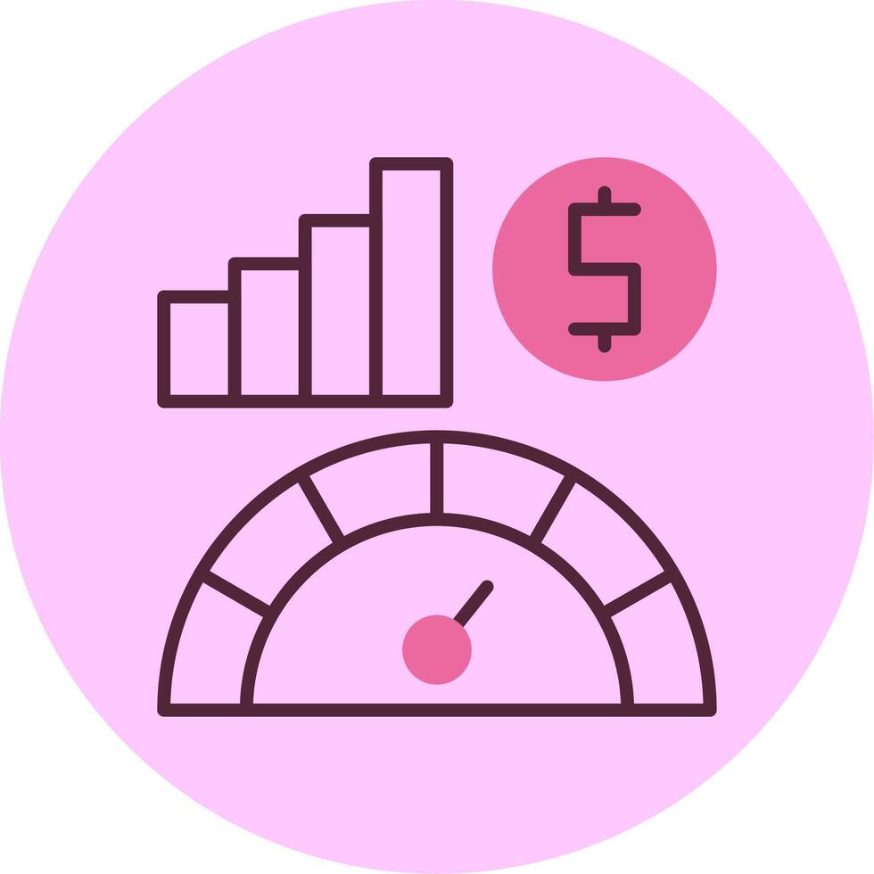 Economic indicators Minimal Mix Circle Icon vector