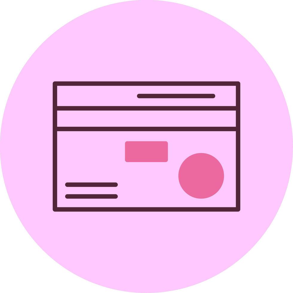 Debit card Minimal Mix Circle Icon vector