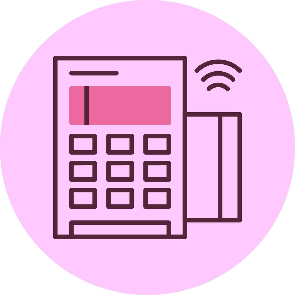 Card reader Minimal Mix Circle Icon vector