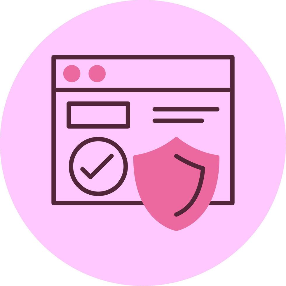 Online security Minimal Mix Circle Icon vector