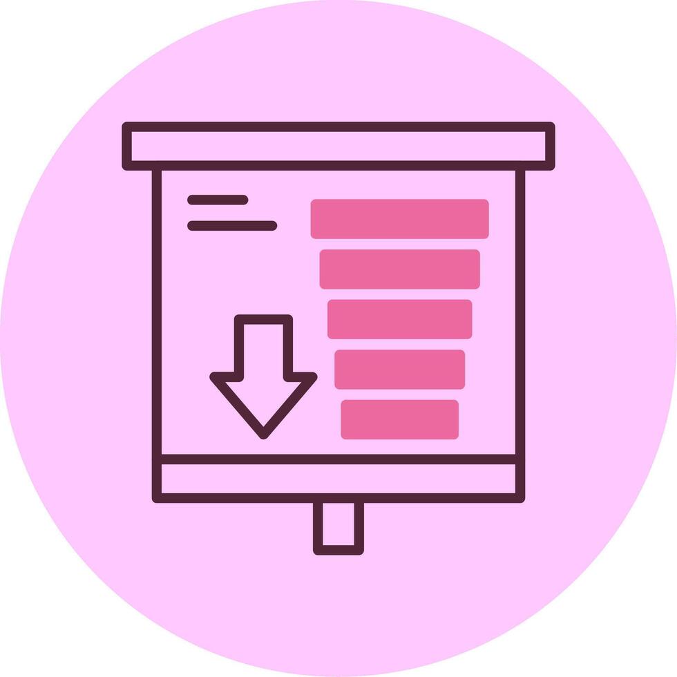Funnel Chart Minimal Mix Circle Icon vector