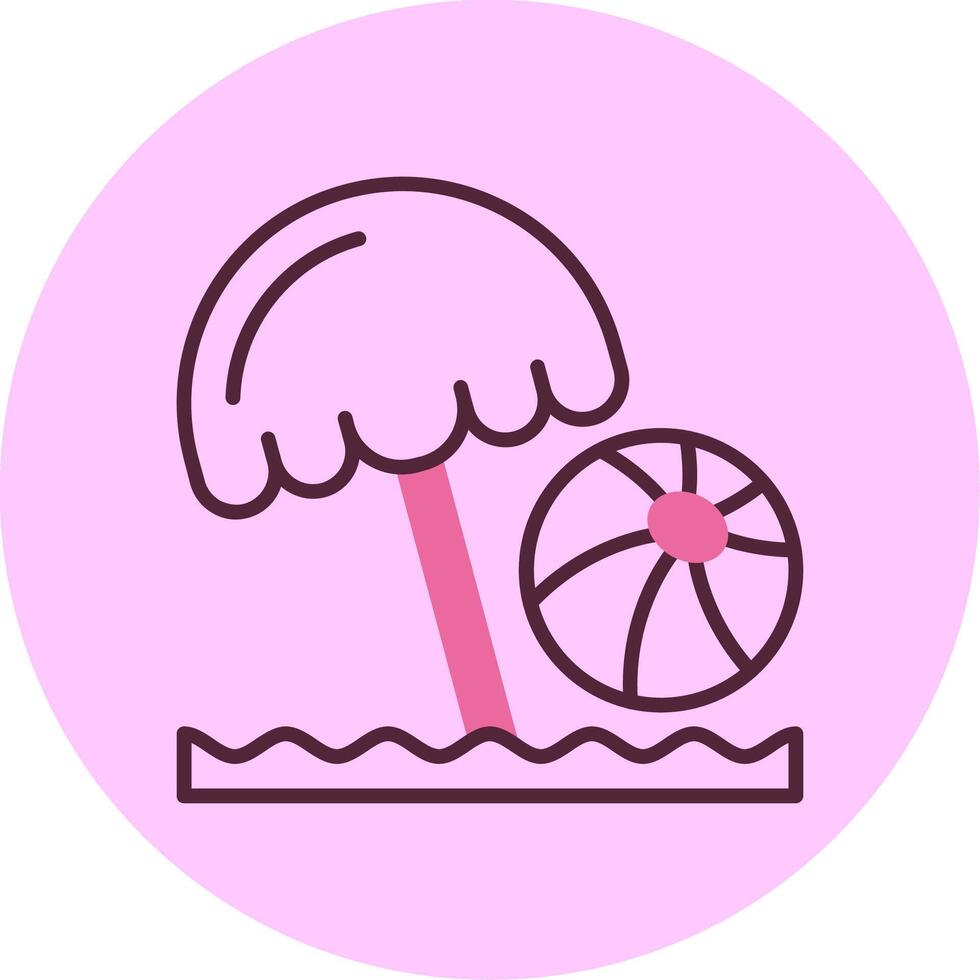 Beach volleyball Minimal Icon Design vector