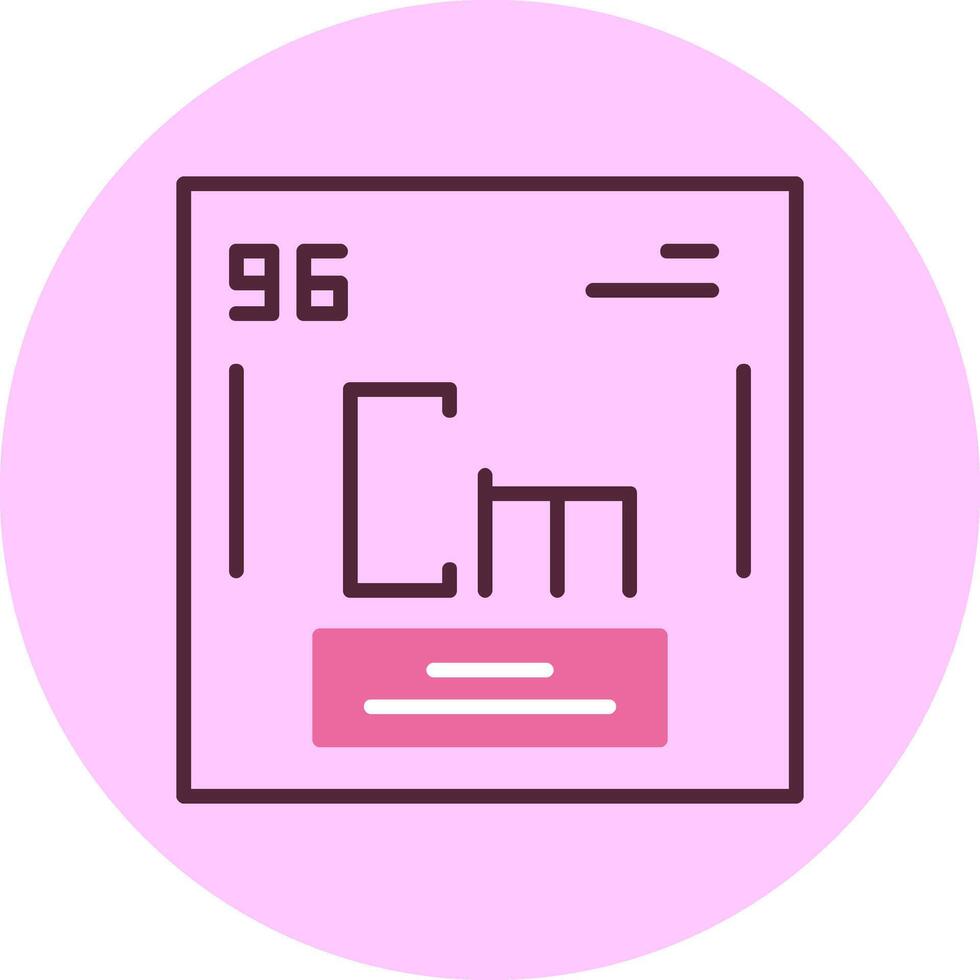 Curium Chemical Minimal Mix Circle Icon vector