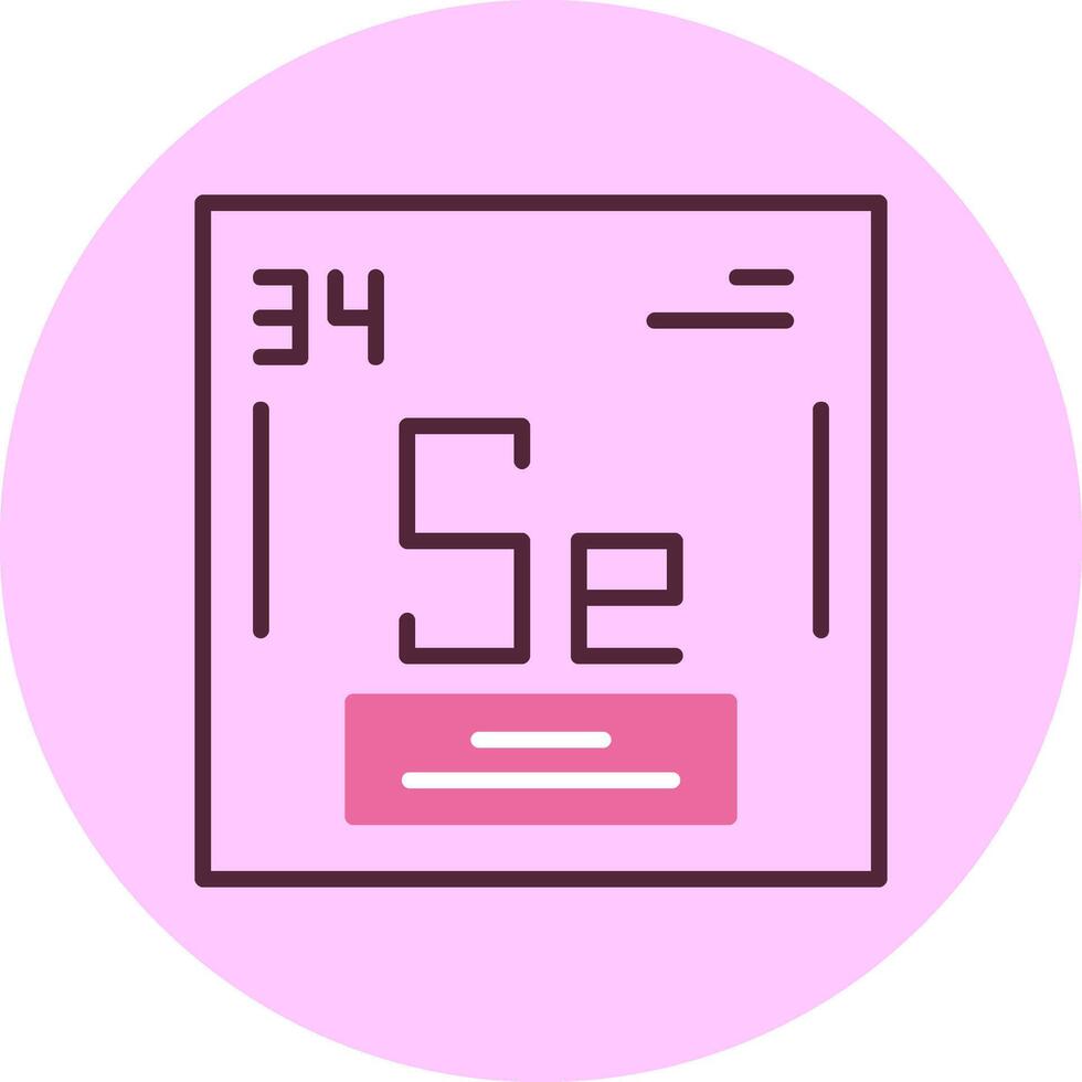 Selenium Chemical Minimal Mix Circle Icon vector
