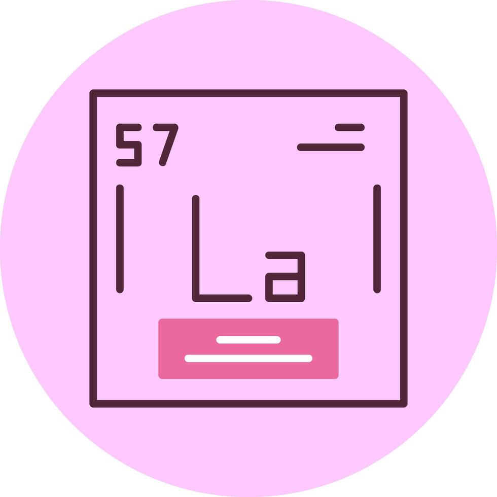 Lanthanum Chemical Minimal Mix Circle Icon vector
