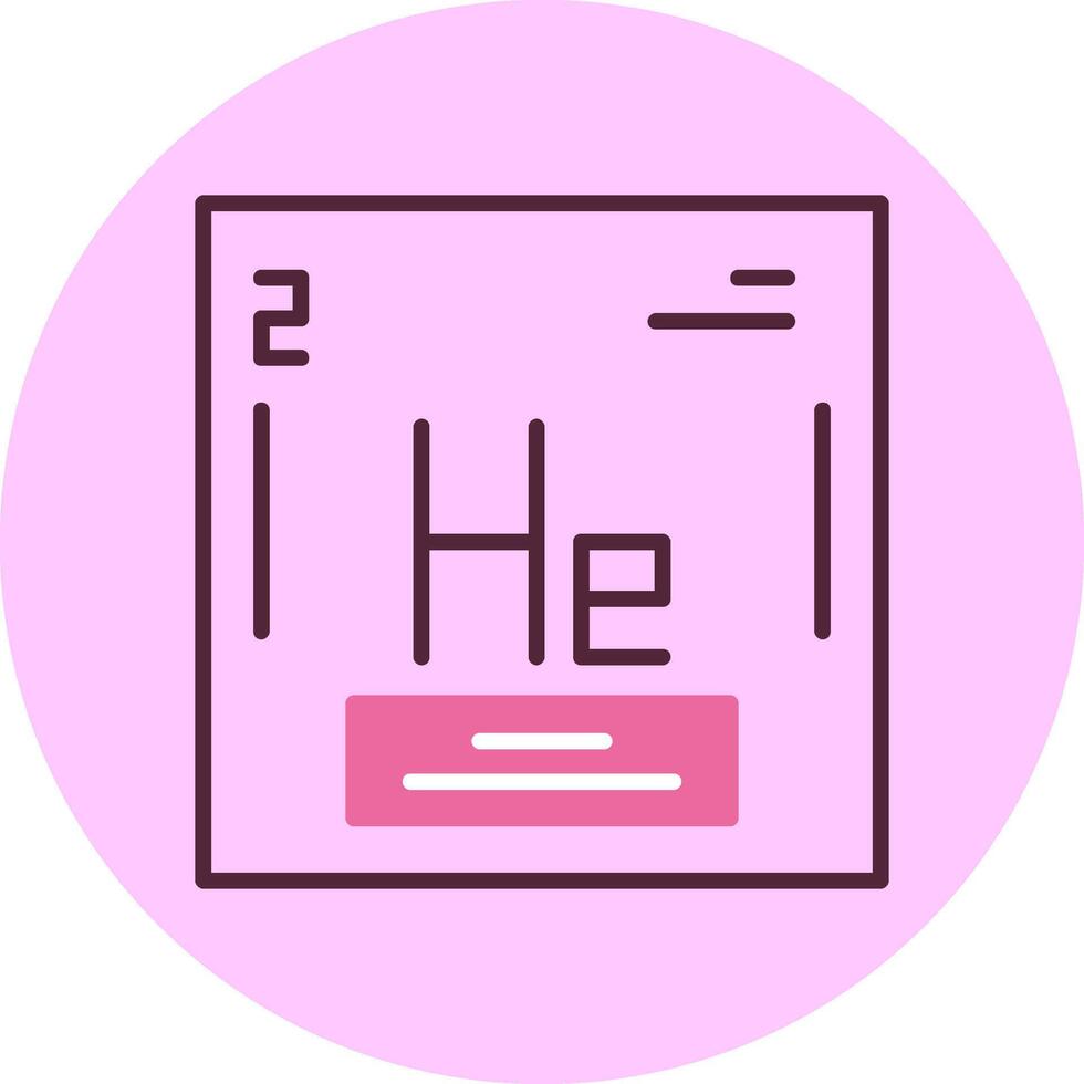 Helium Chemical Minimal Mix Circle Icon vector