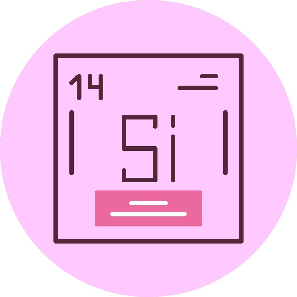Silicon Chemical Minimal Mix Circle Icon vector