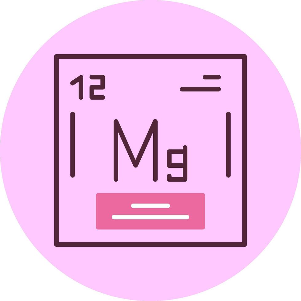 Magnesium Chemical Minimal Mix Circle Icon vector