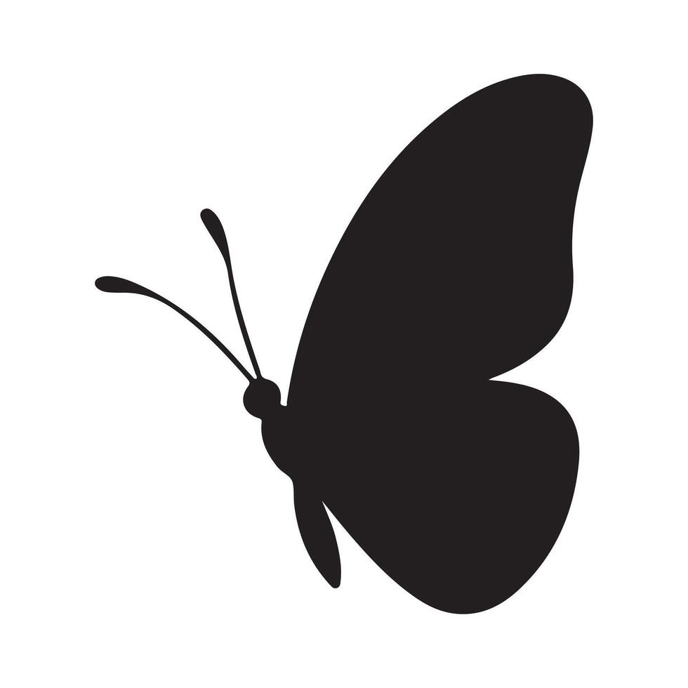 Butterfly silhouette design black vector
