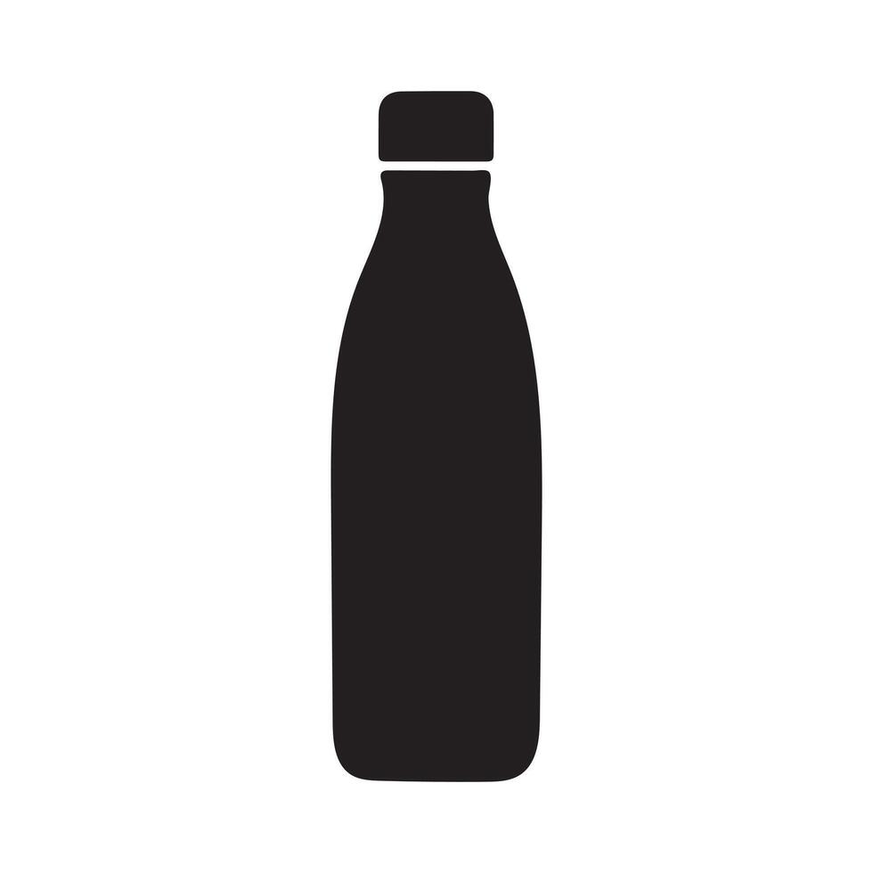 Water Bottle Silhouette Design Art vector