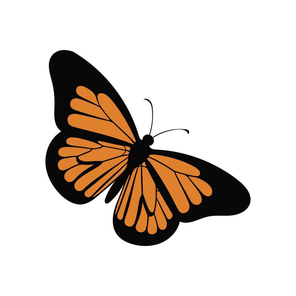 Colorful butterfly design. Butterfly flat art illustration vector