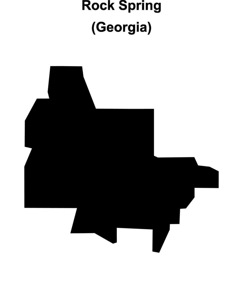 Rock Spring, Georgia blank outline map vector