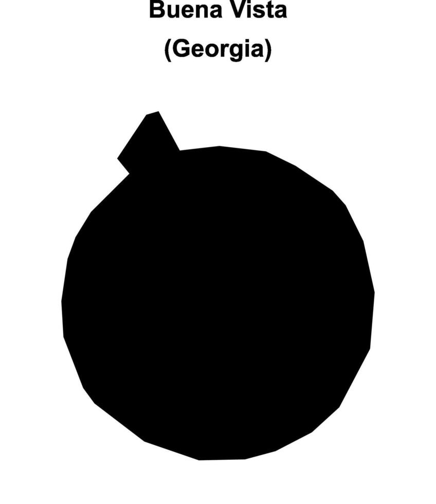 Buena Vista, Georgia blank outline map vector