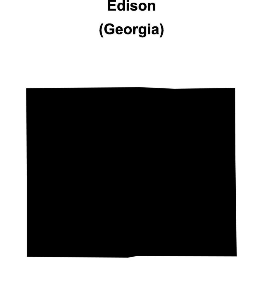 Edison, Georgia blank outline map vector