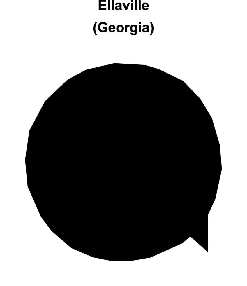Ellaville, Georgia blank outline map vector