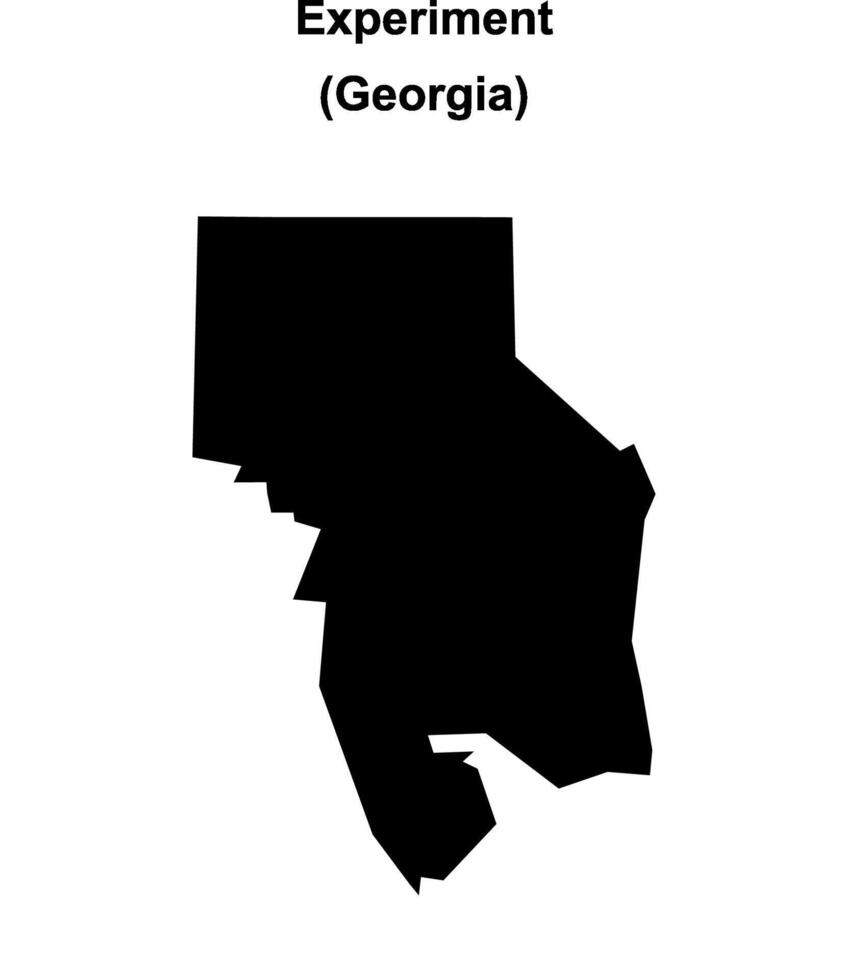 Experiment, Georgia blank outline map vector