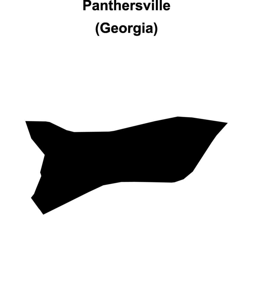 Panthersville, Georgia blank outline map vector