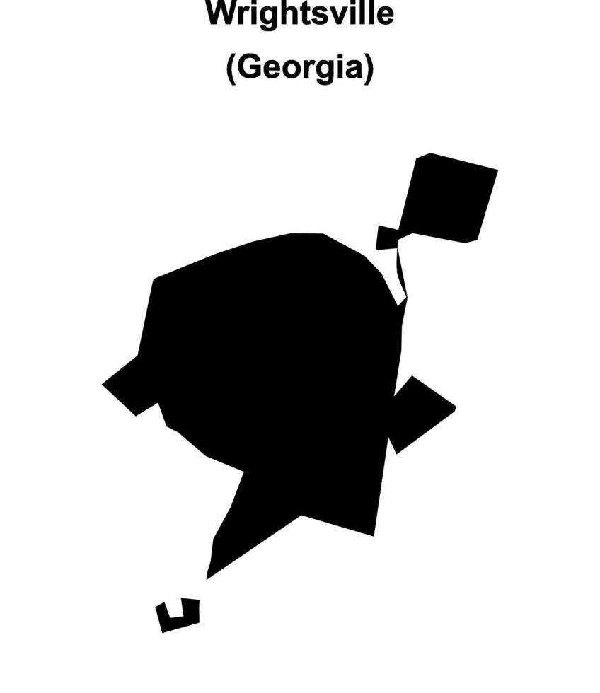 Wrightsville, Georgia blank outline map vector