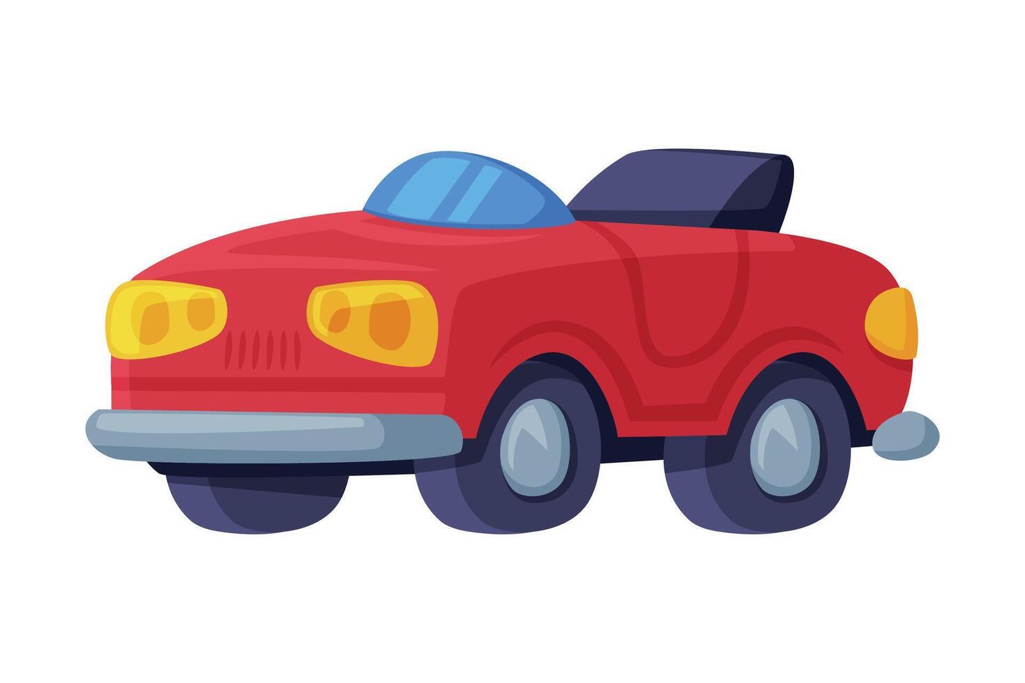 Playground Equipment with Toy Car as Kid Plaything Illustration vector
