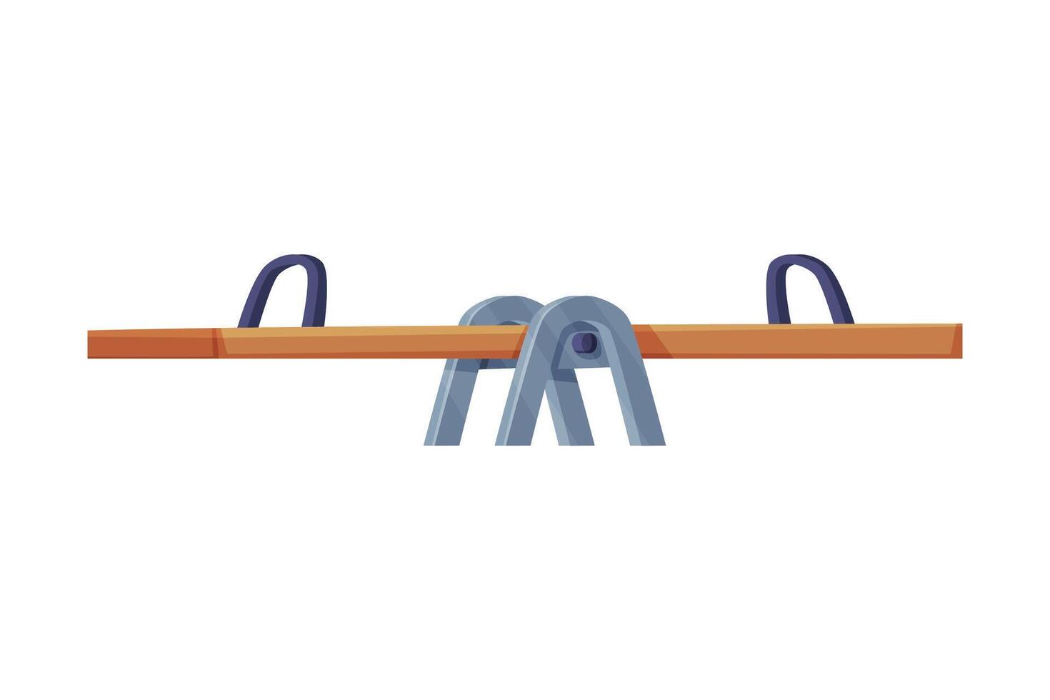 Playground Equipment with Wooden Seesaw or Teeter-totter Illustration vector