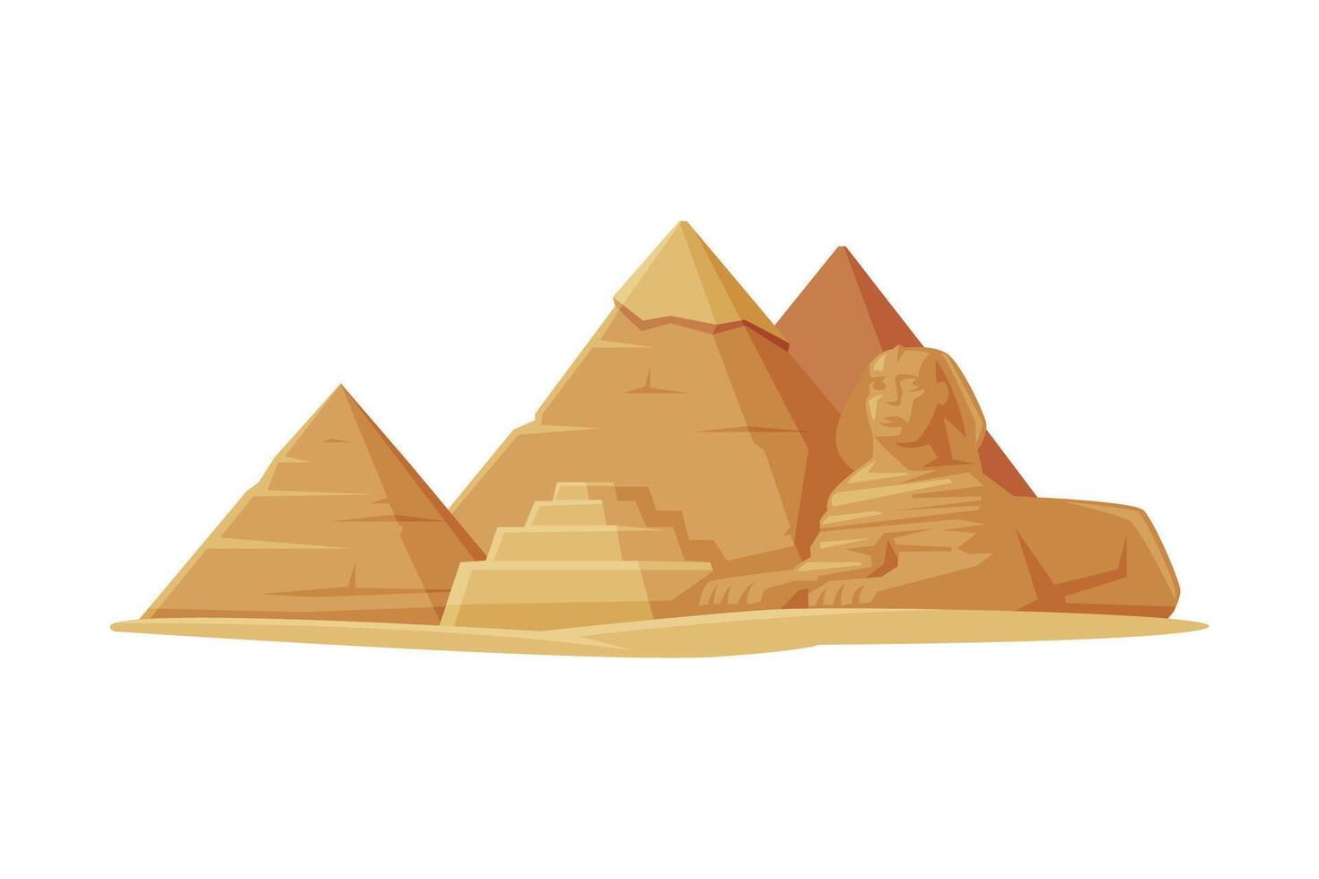 Egypt Pyramid as Famous City Landmark and Travel and Tourism Symbol Illustration vector