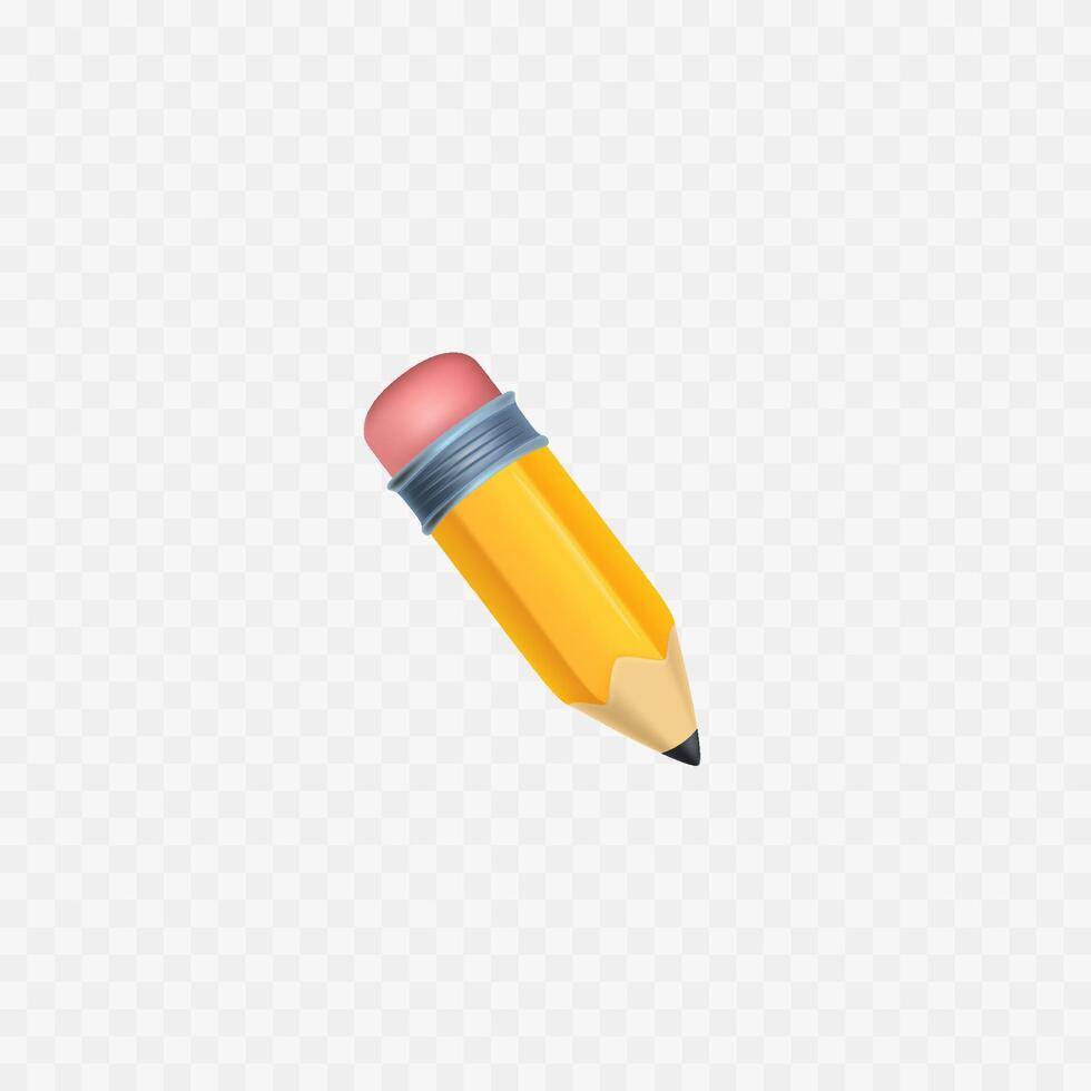 Yellow pencil graphic illustration vector