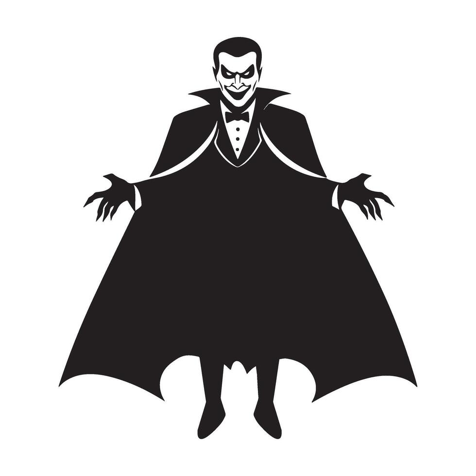Dracula silhouette illustration vector