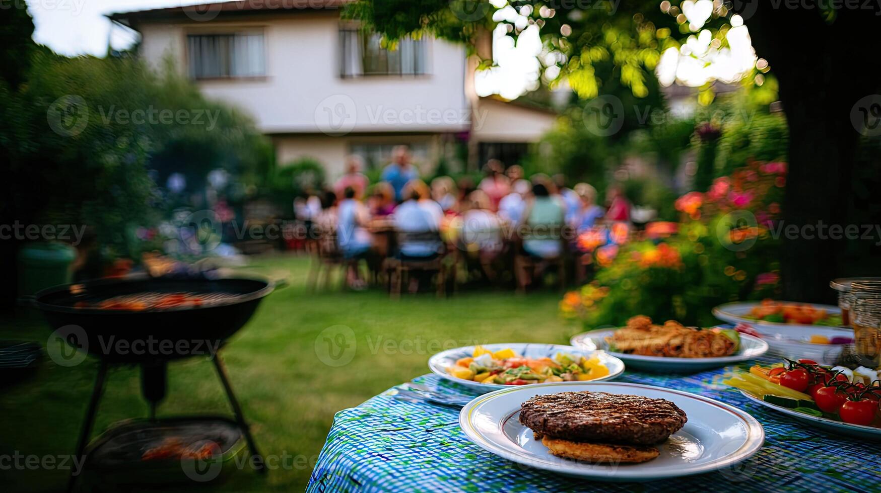 A table with food on it photo