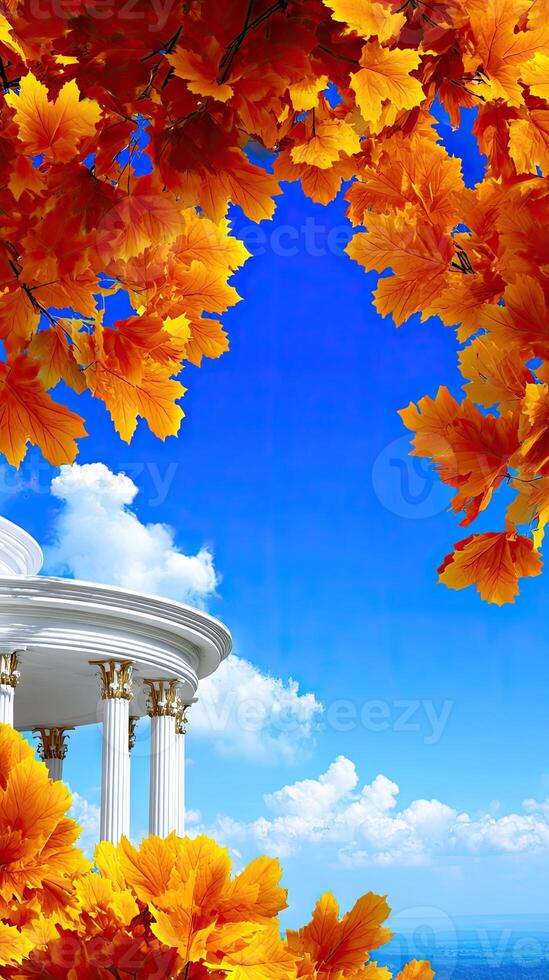 A view of a building with a view of the ocean photo