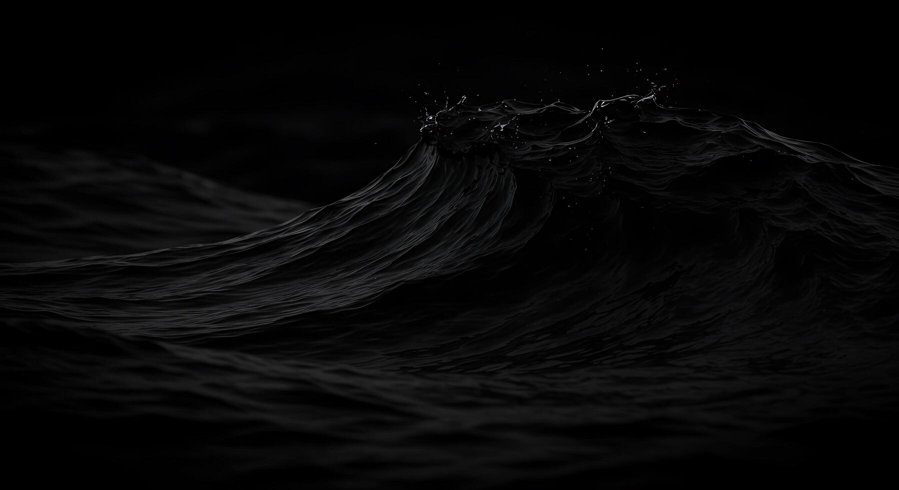 Black waves on a dark background photo