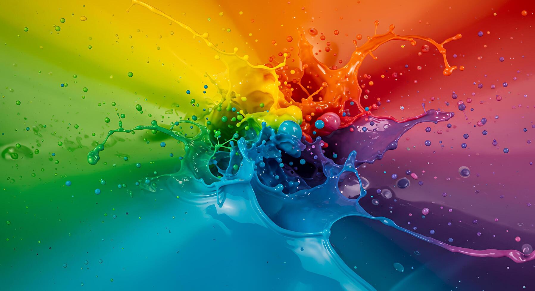 Colorful rainbow splash wallpaper photo