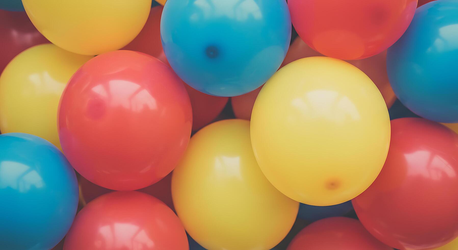 Many colorful balloons are shown in this photo