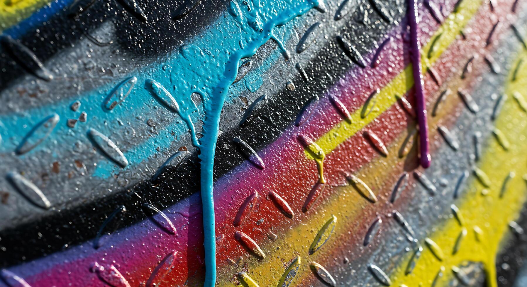 A close up of a colorful graffiti wall photo