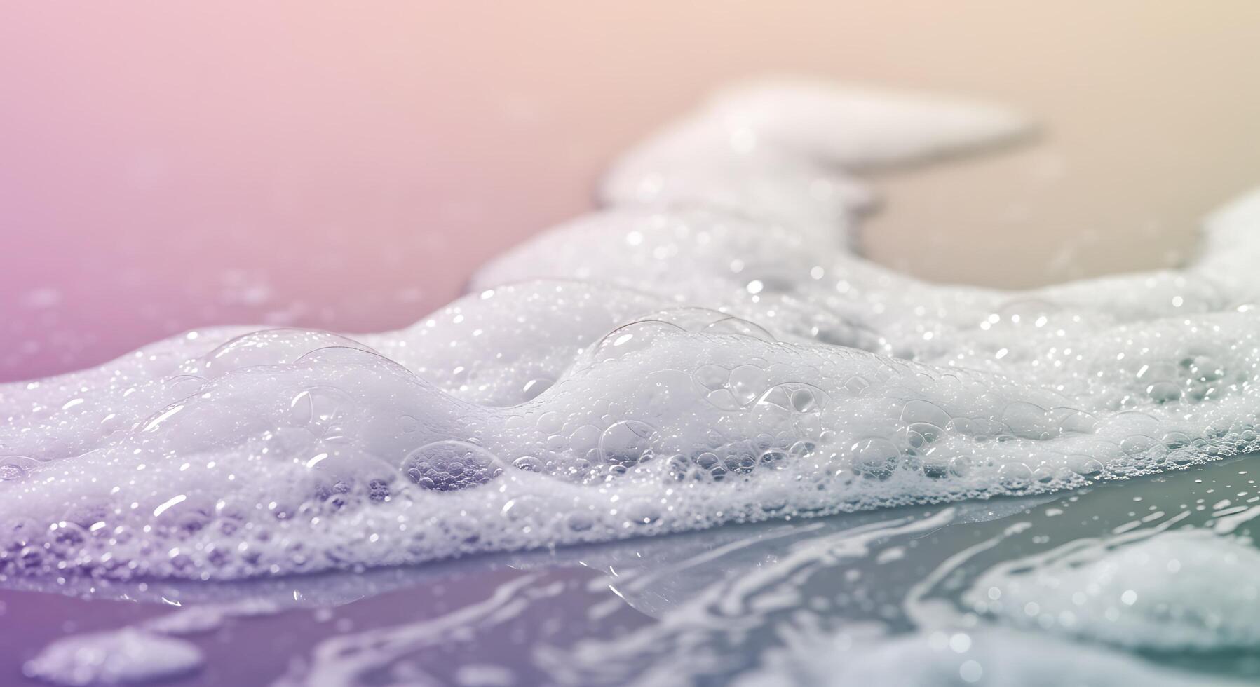 A close up of a soap bubble on a surface photo