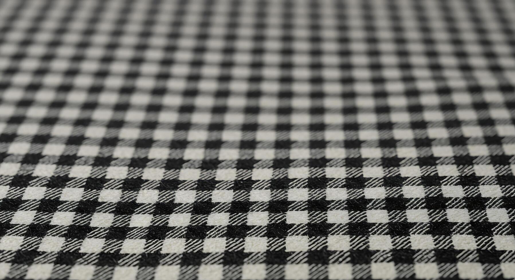 A black and white checkered fabric photo