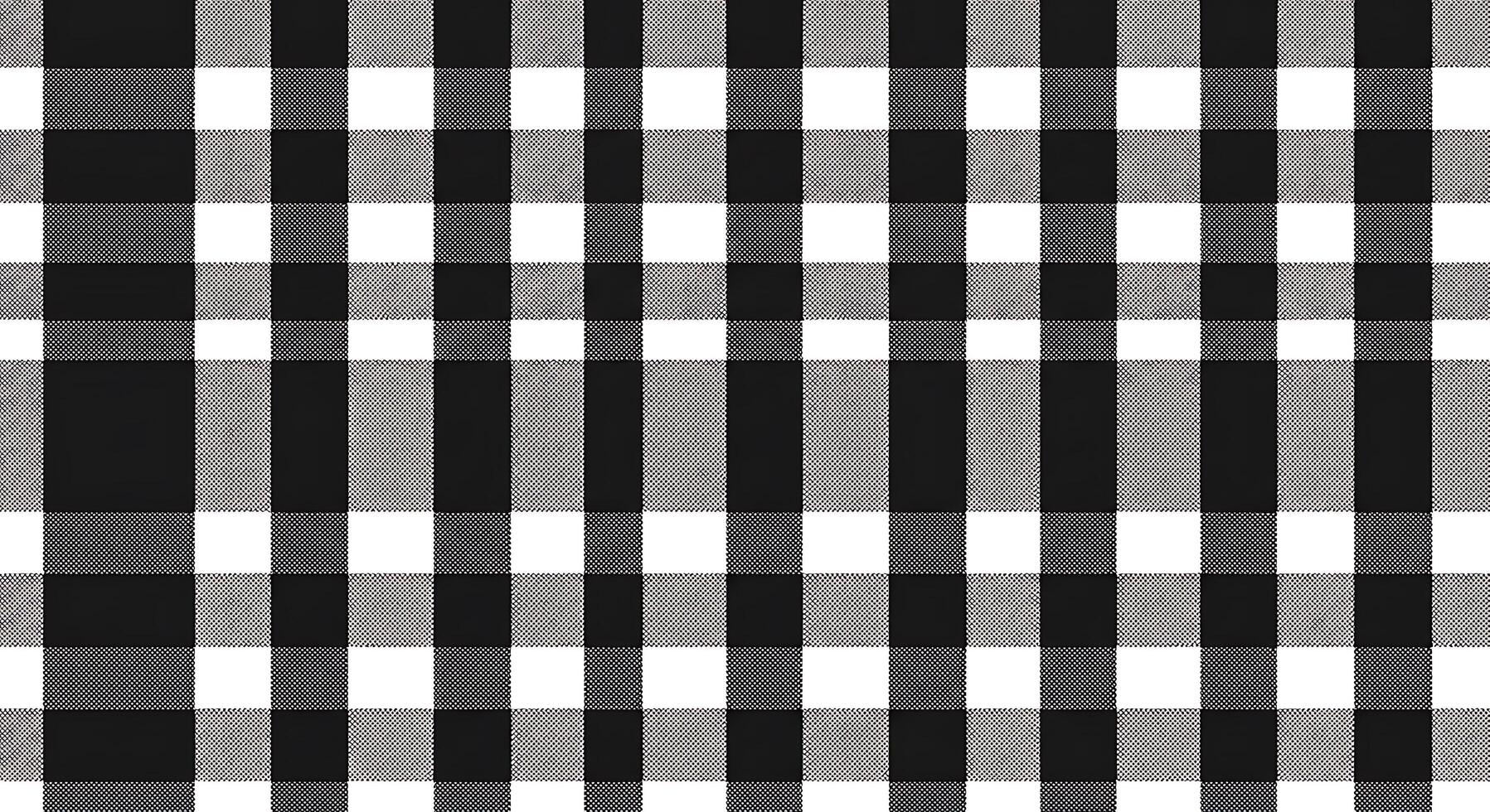 Black and white checkered fabric photo
