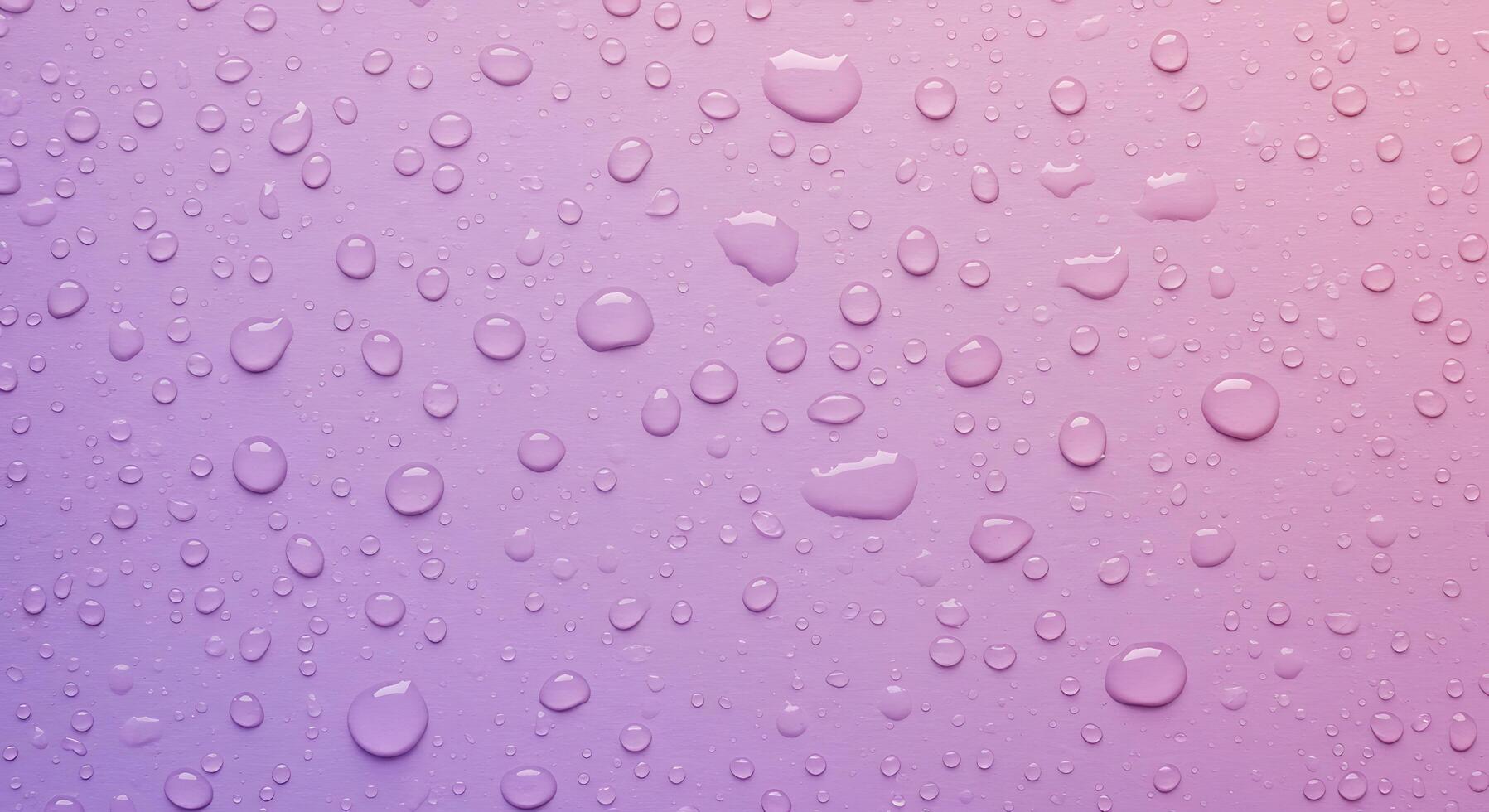 Water drops on a purple and pink background photo