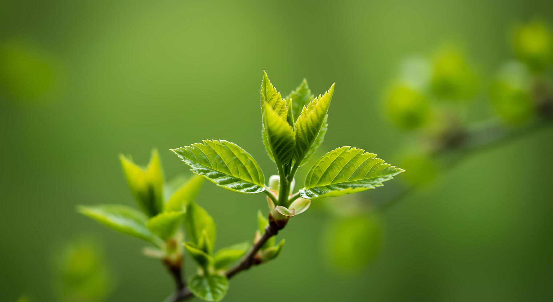 A green tree branch with leaves photo