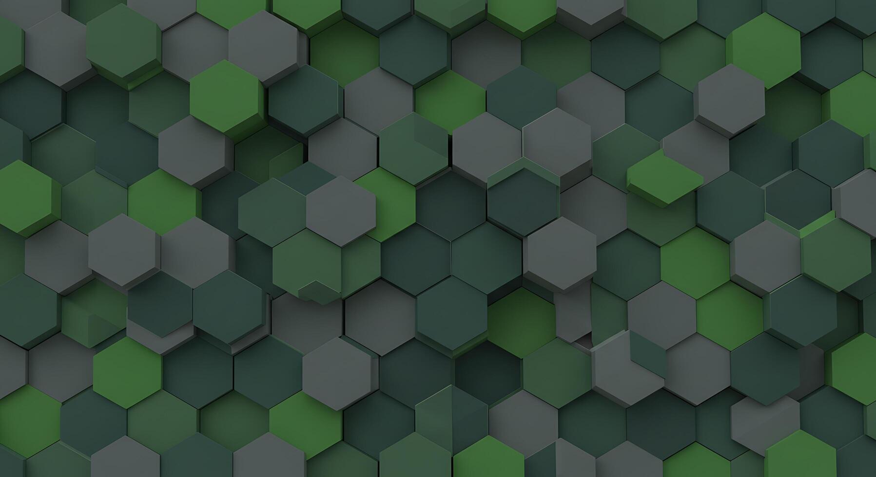 Green and black hexagonal pattern wallpaper photo