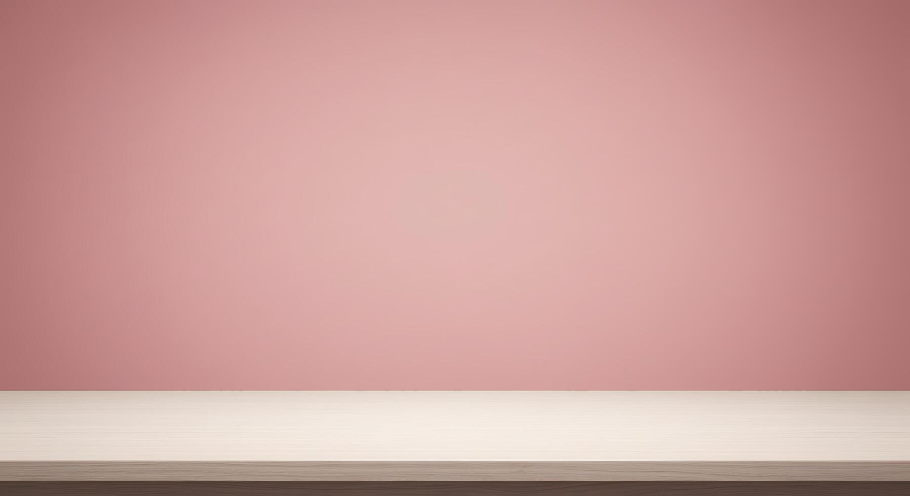 Empty table with pink background photo