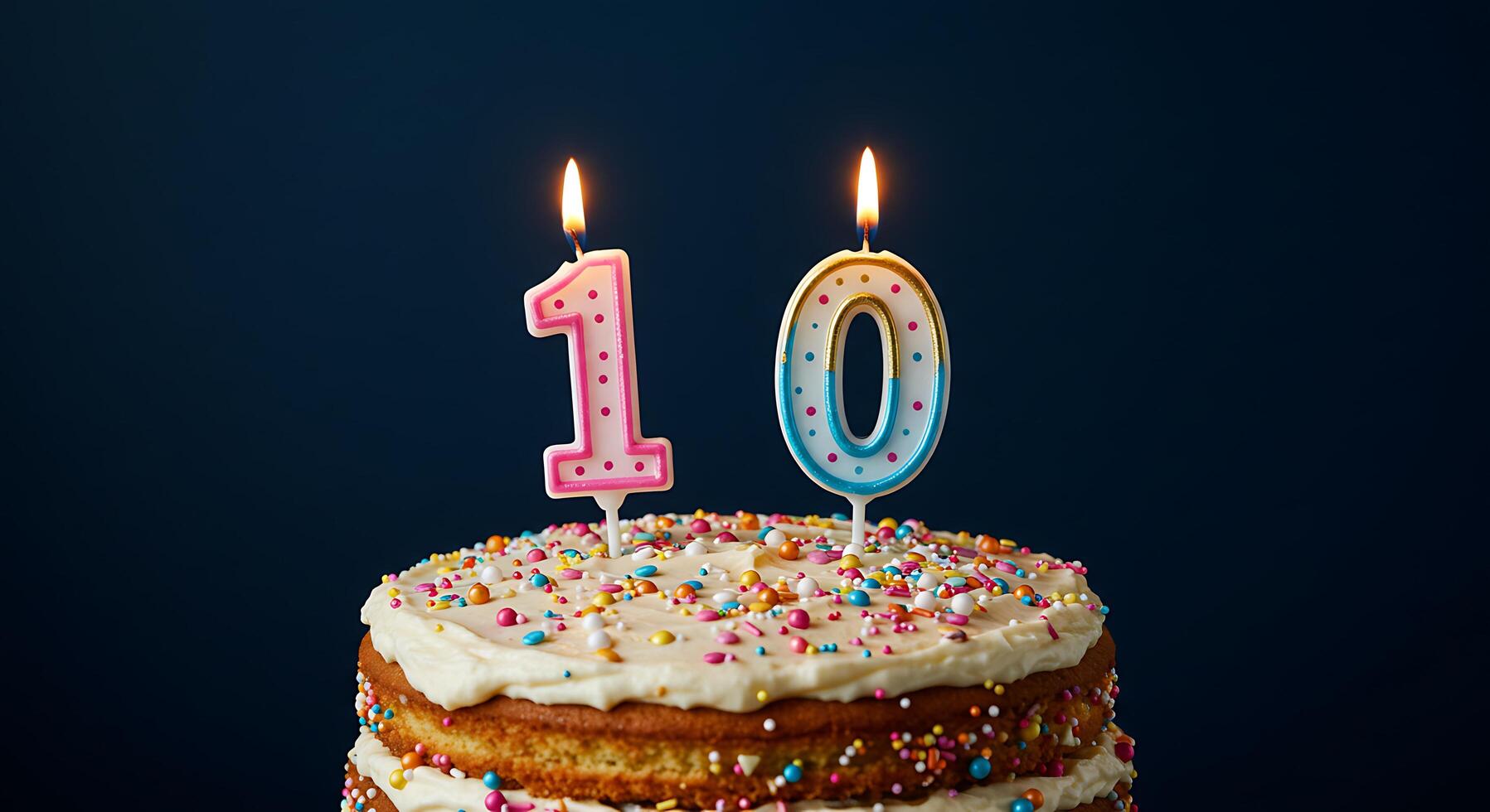 A birthday cake with a candle on top photo