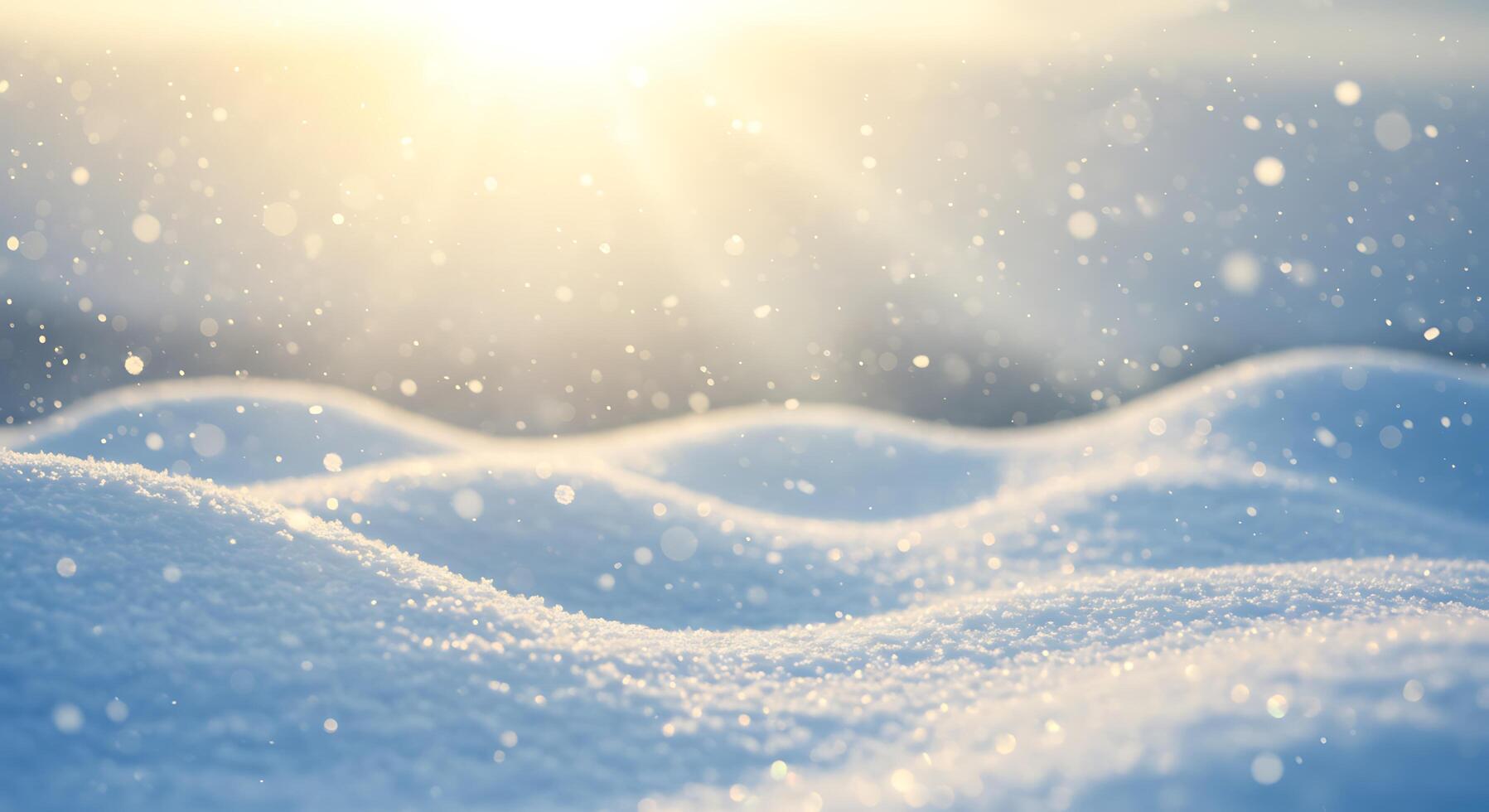 Winter landscape with snow and sun background photo