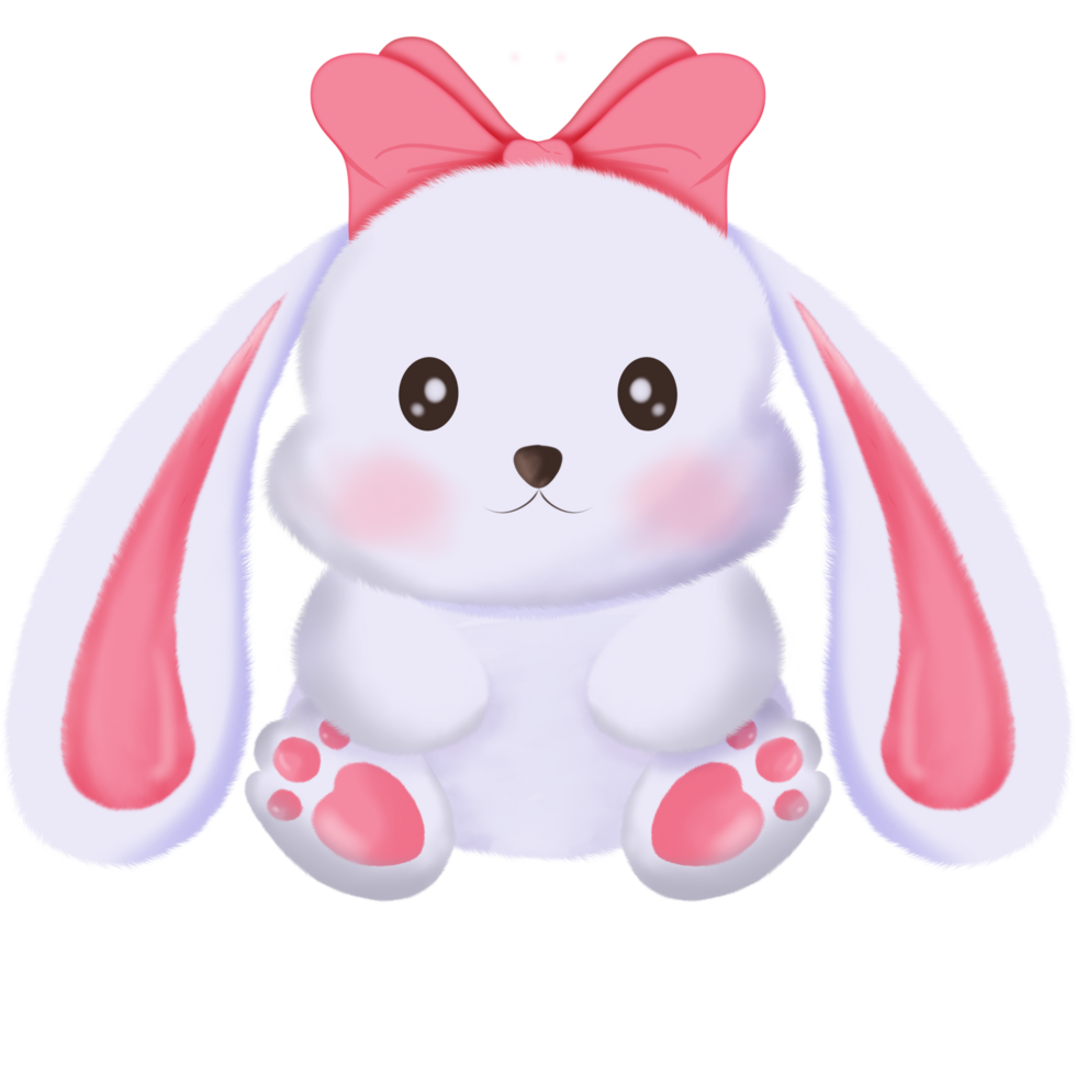 Kawaii Pink Bow Bunny png