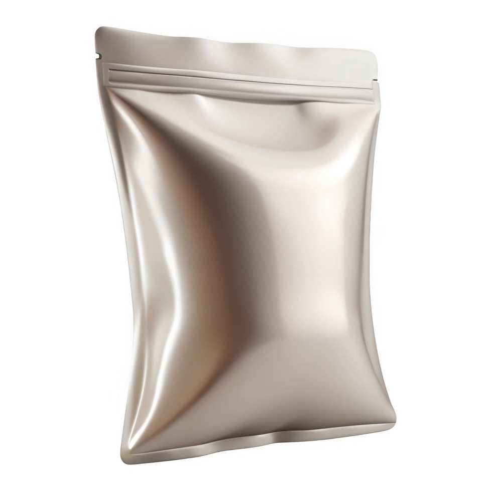 Blank beige stand up pouch packaging mockup png