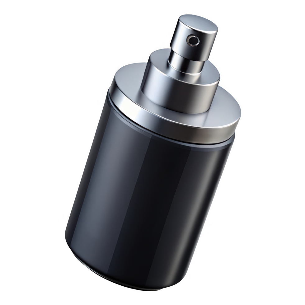 Dark bottle perfume sprayer isolated on transparent background png