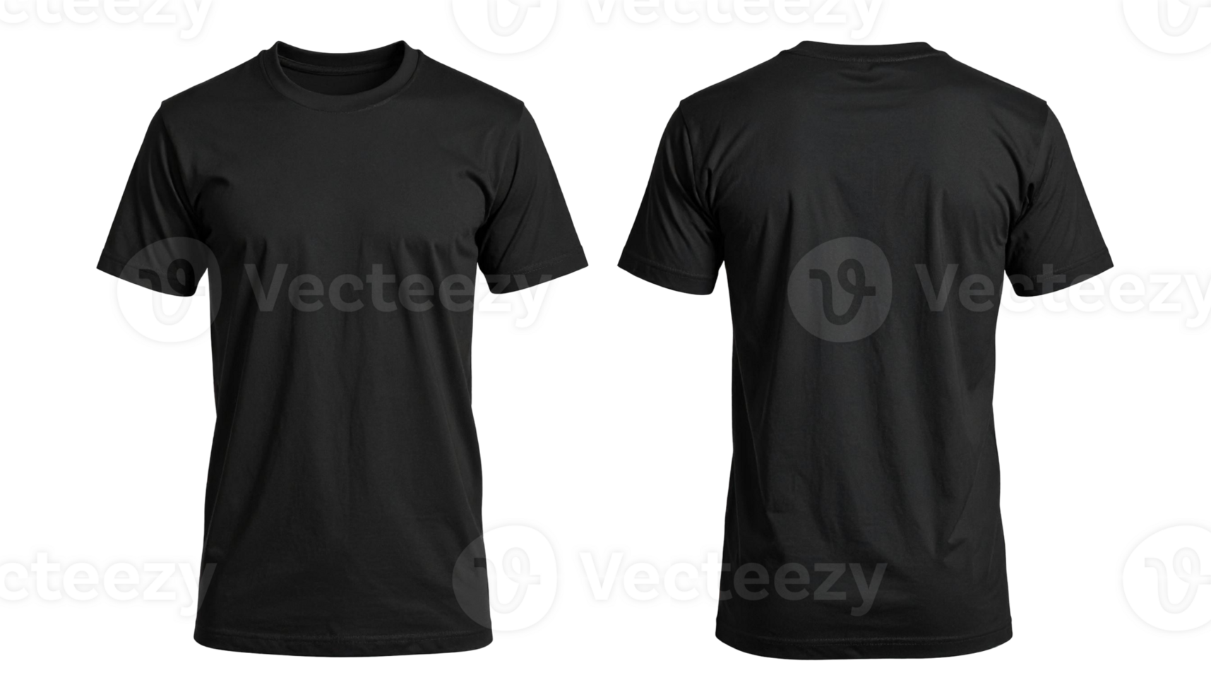 Black T Shirt Mockup Front and Back png