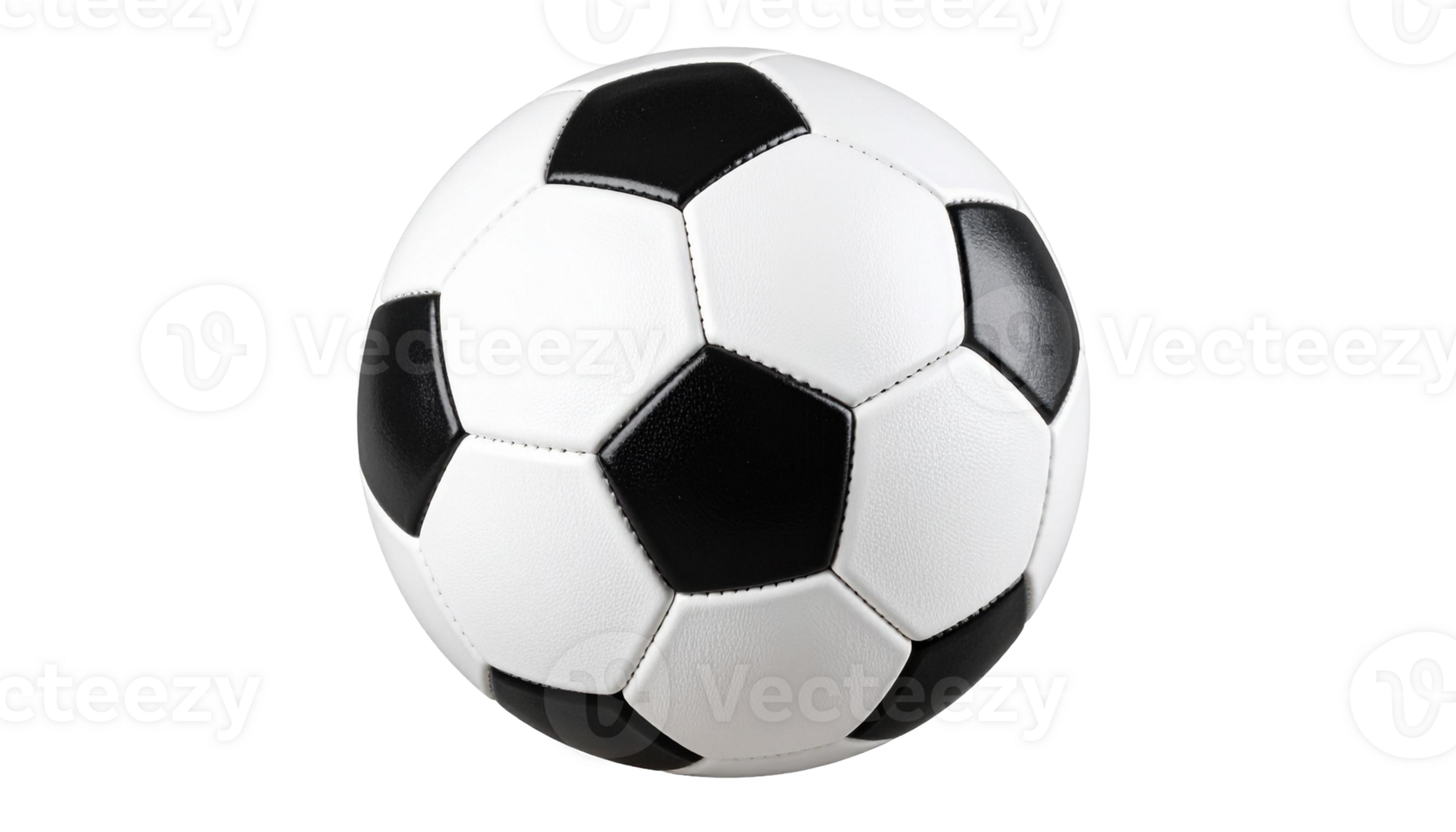 Classic Black and White Soccer Ball Isolated on White and Transparent Background png
