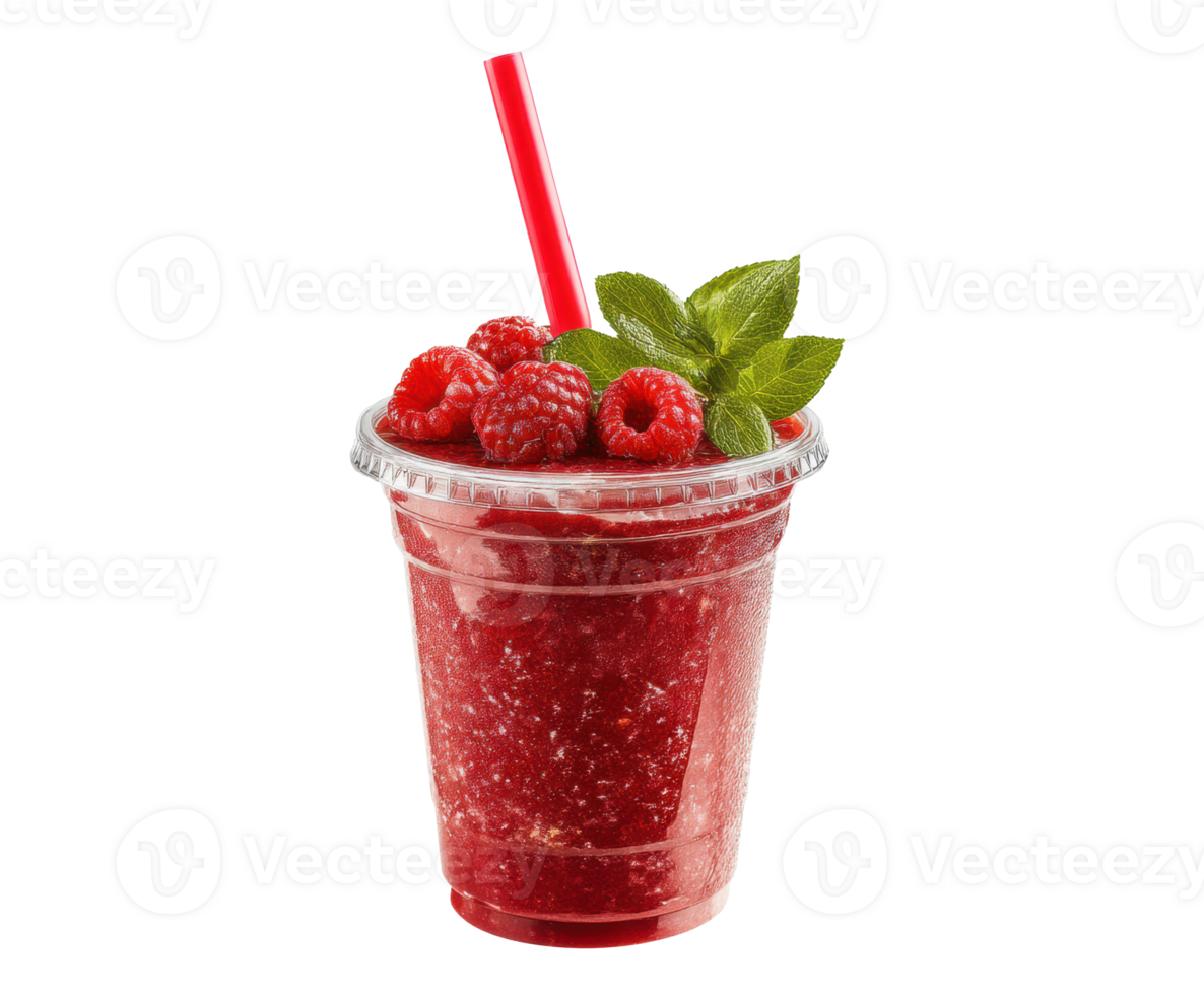 Refreshing raspberry smoothie with mint for summer enjoyment png